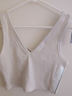 wild fable Reversible Ribbed Cropped Tank Top - Cream, Wear 2 Ways! NWTs